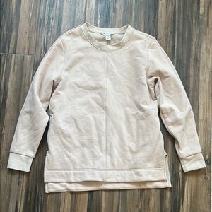Athleta Tan Crew Neck Top